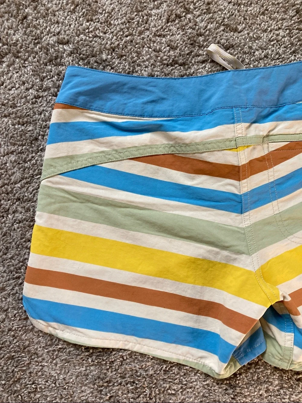 Patagonia Wavefarer Boardshorts Water Ribbons Stripe Print Quick Dry sz 2